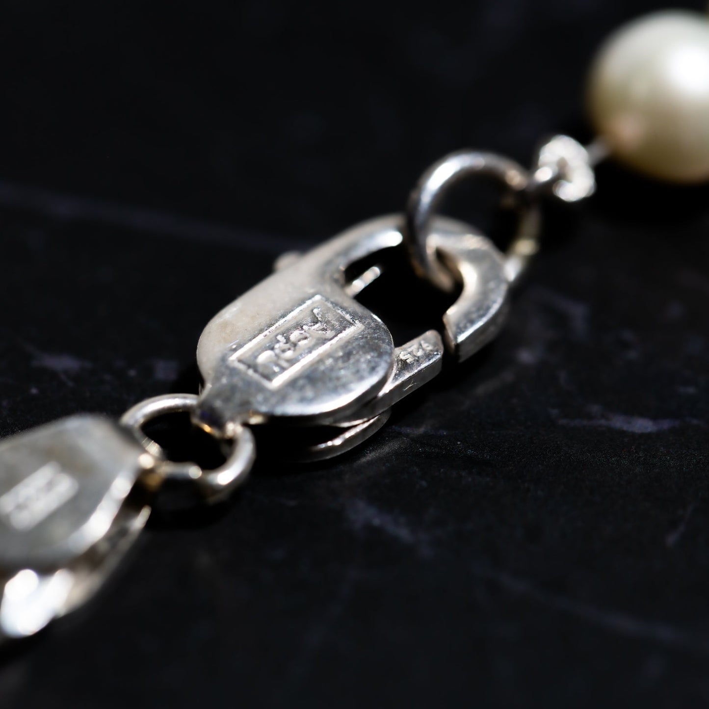 HALF PEARL CUBAN CHAIN IN SILVER