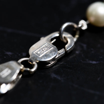 HALF PEARL CUBAN CHAIN IN SILVER
